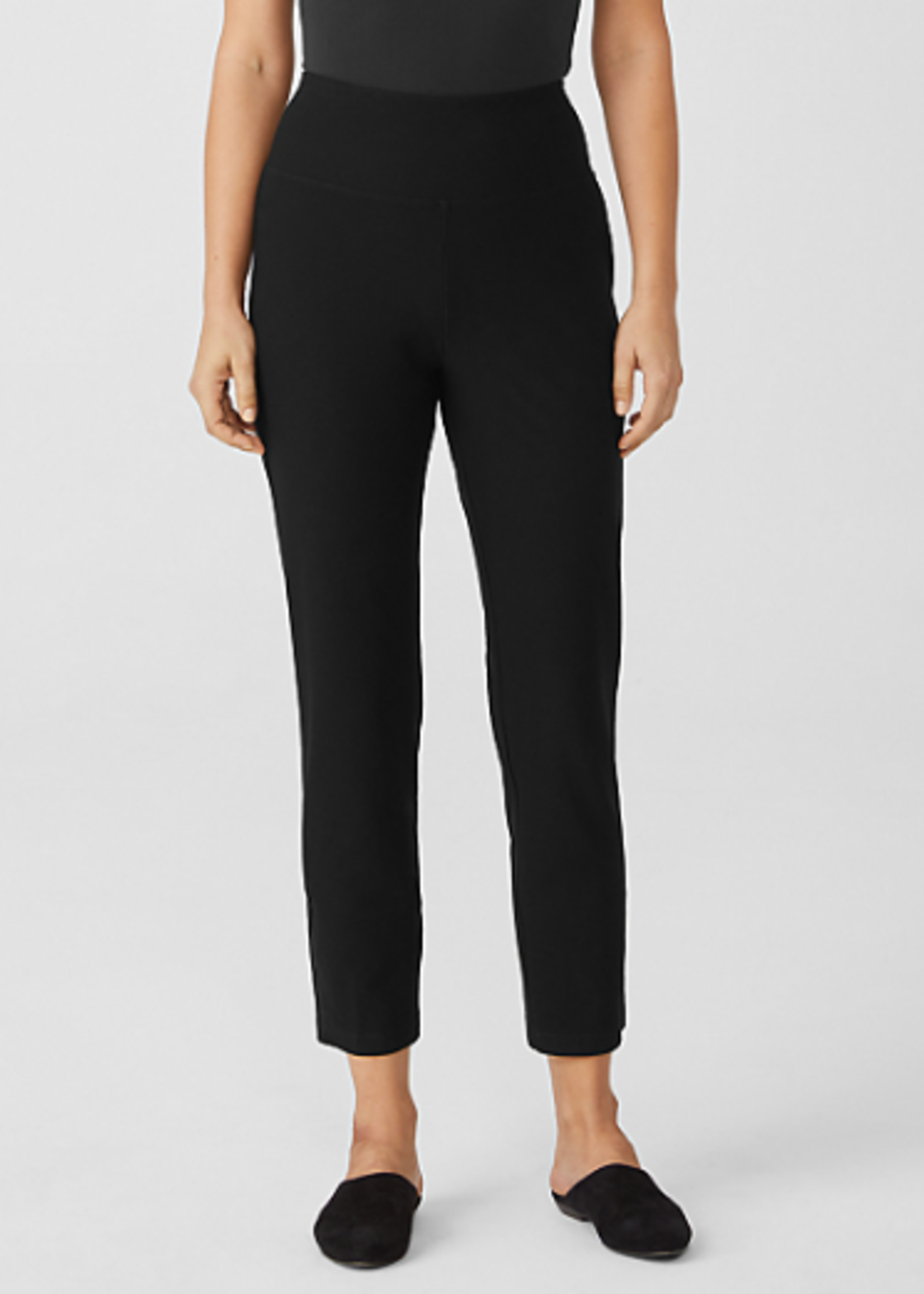 Eileen Fisher Washable Stretch Crepe High-Waisted Pant
