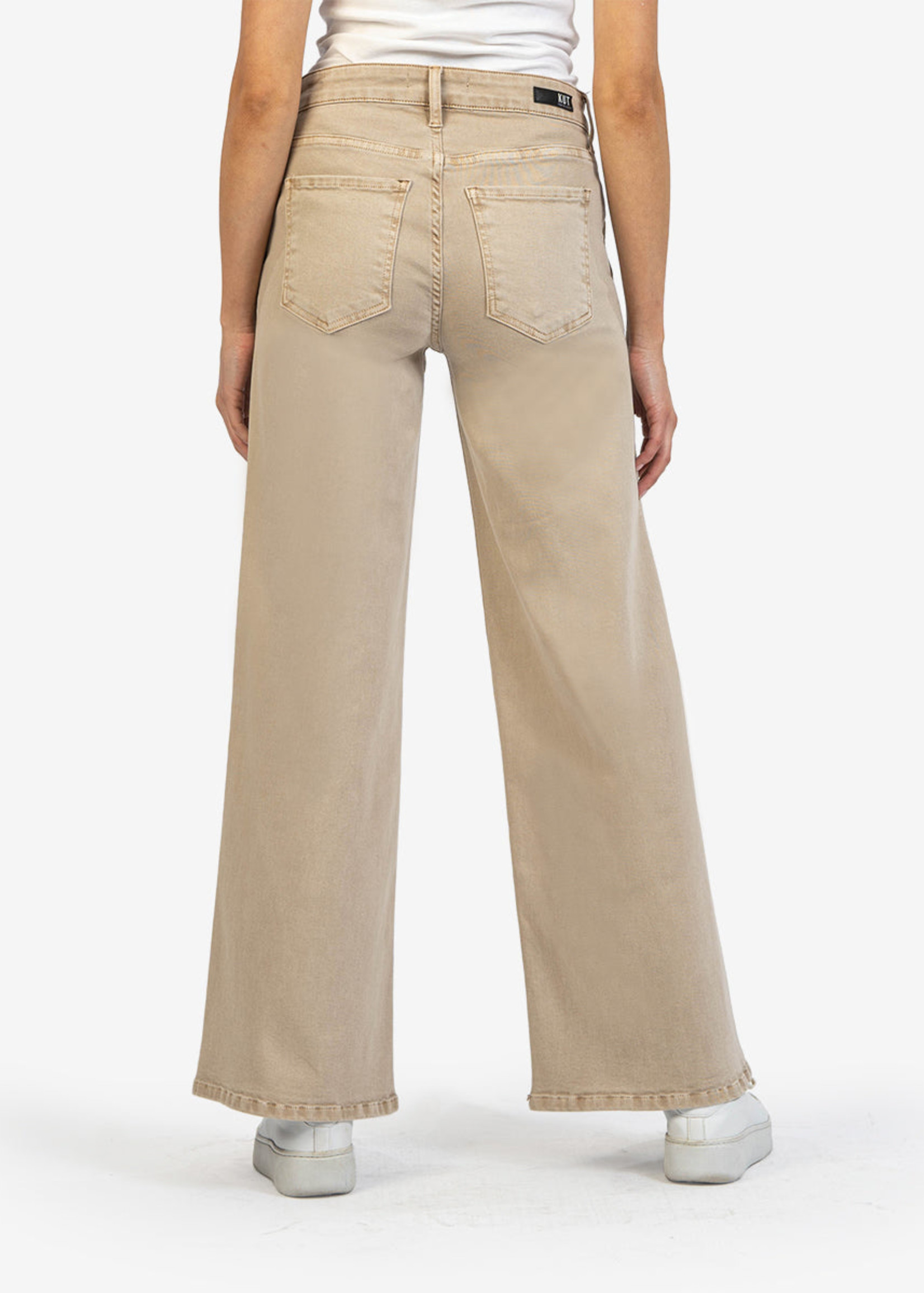 KUT from the Kloth Jean High Rise Fab Ab Wide Leg (Sand)