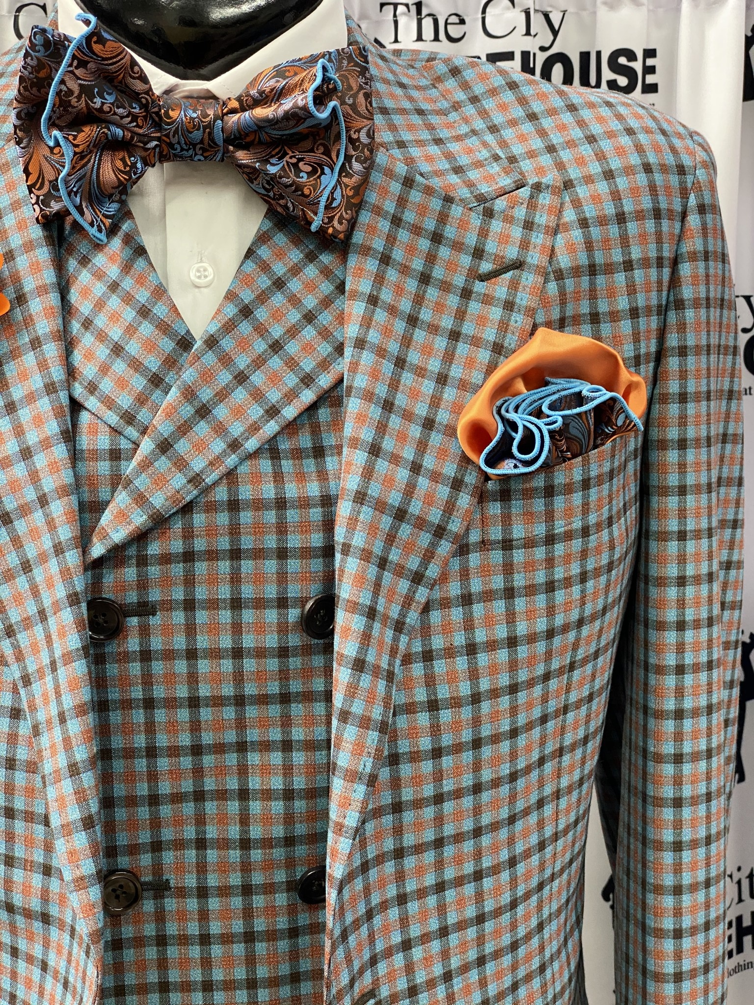 Tiglio San Giovesse Vested Plaid Suit - The City Warehouse