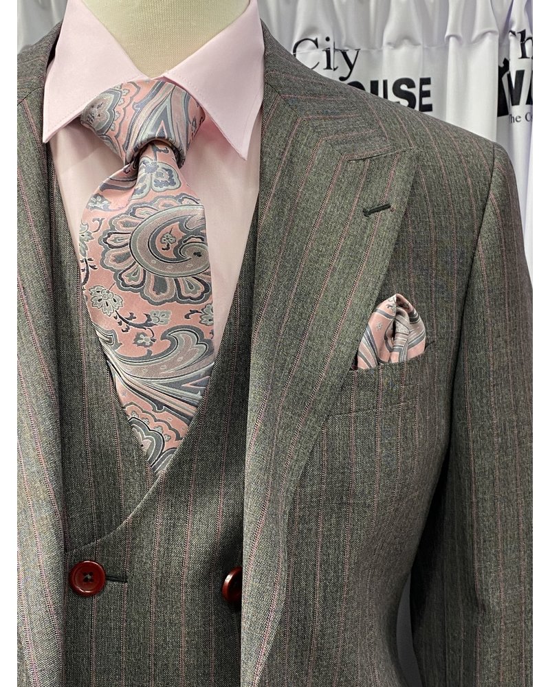 Tiglio Prosecco Vested Pinstripe Suit