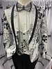 Manzini Bari Floral Vested Suit W/Bow Tie