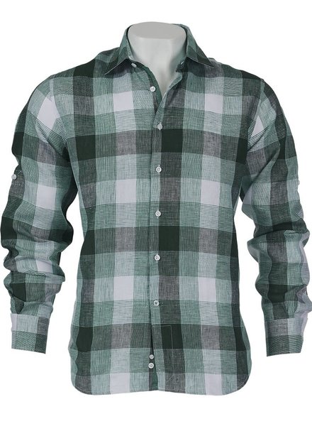 Inserch S/S Plaid Linen Shirt