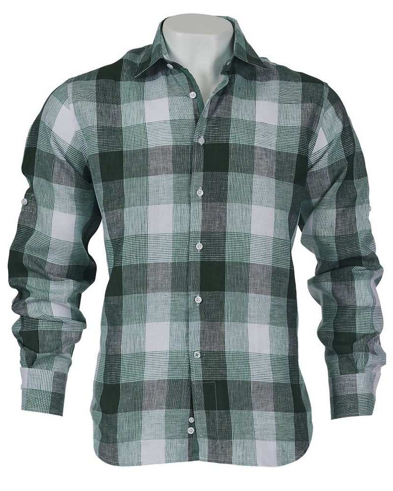 Inserch S/S Plaid Linen Shirt