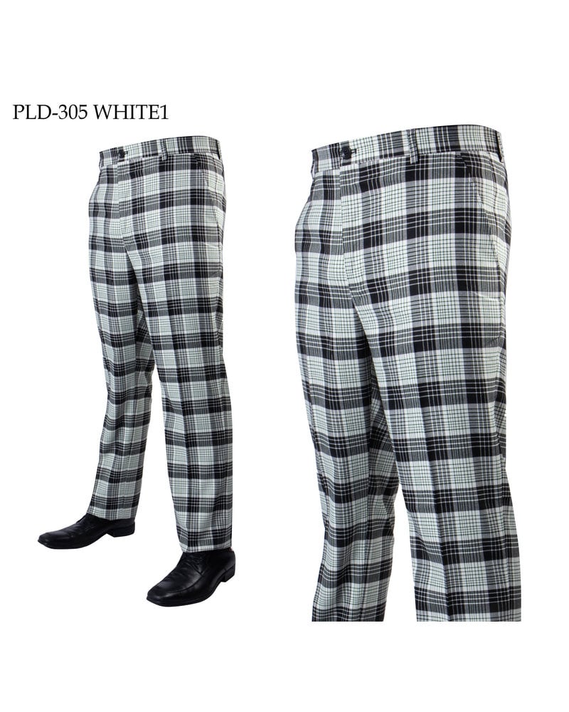 Prestige Flat Front Plaid Pant