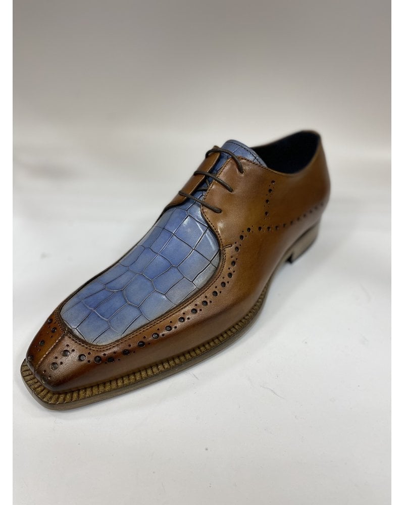 Duca Croc Print Leather Shoe