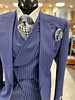 Tiglio Pinstripe Vested Suit (New Rosso)