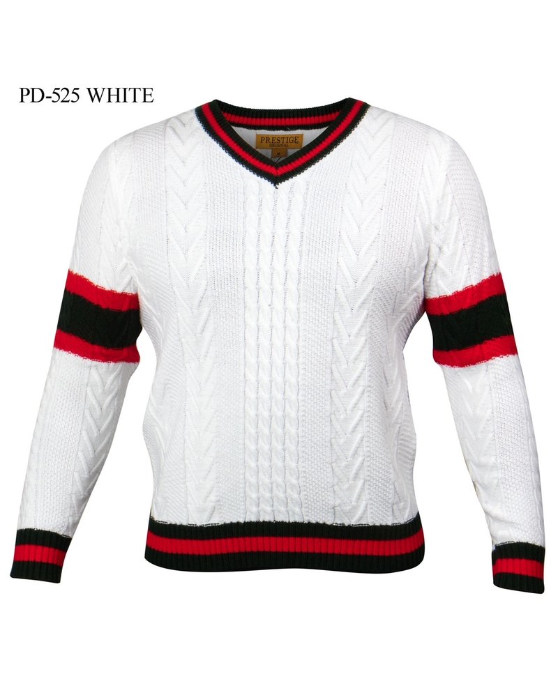 Prestige L/S V-Neck Web Sweater