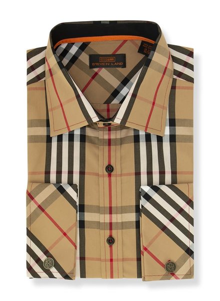 Steven Land Burbury Print Cotton Shirt