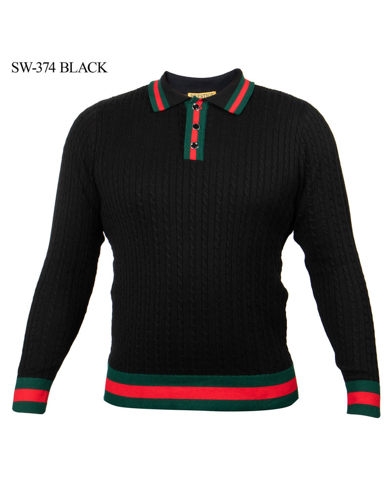 Prestige L/S Web Polo Knit Shirt