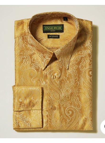 Inserch L/S Jacquard Paisley Shirt