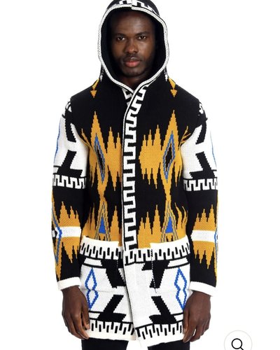 Black Edition Aztec Hooded Cardigan 