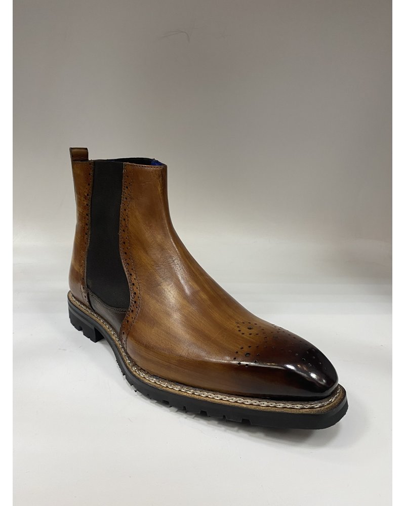 Emilio Franco Leather Chelsea Boot W/Lug Sole