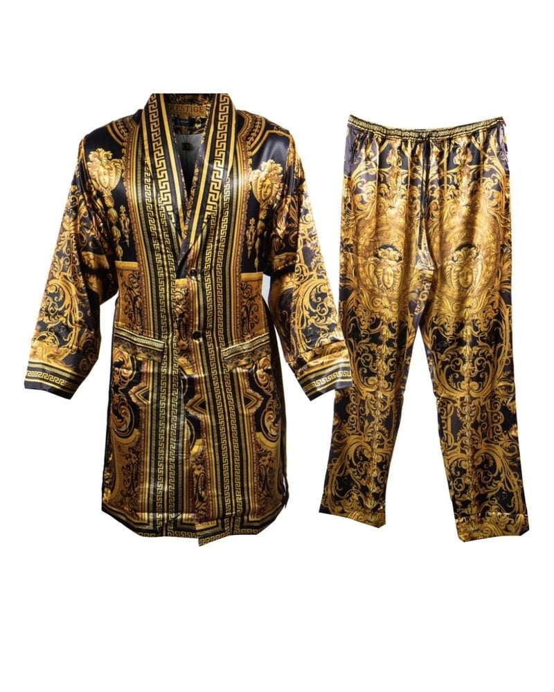 Prestige Satin Print Robe Set