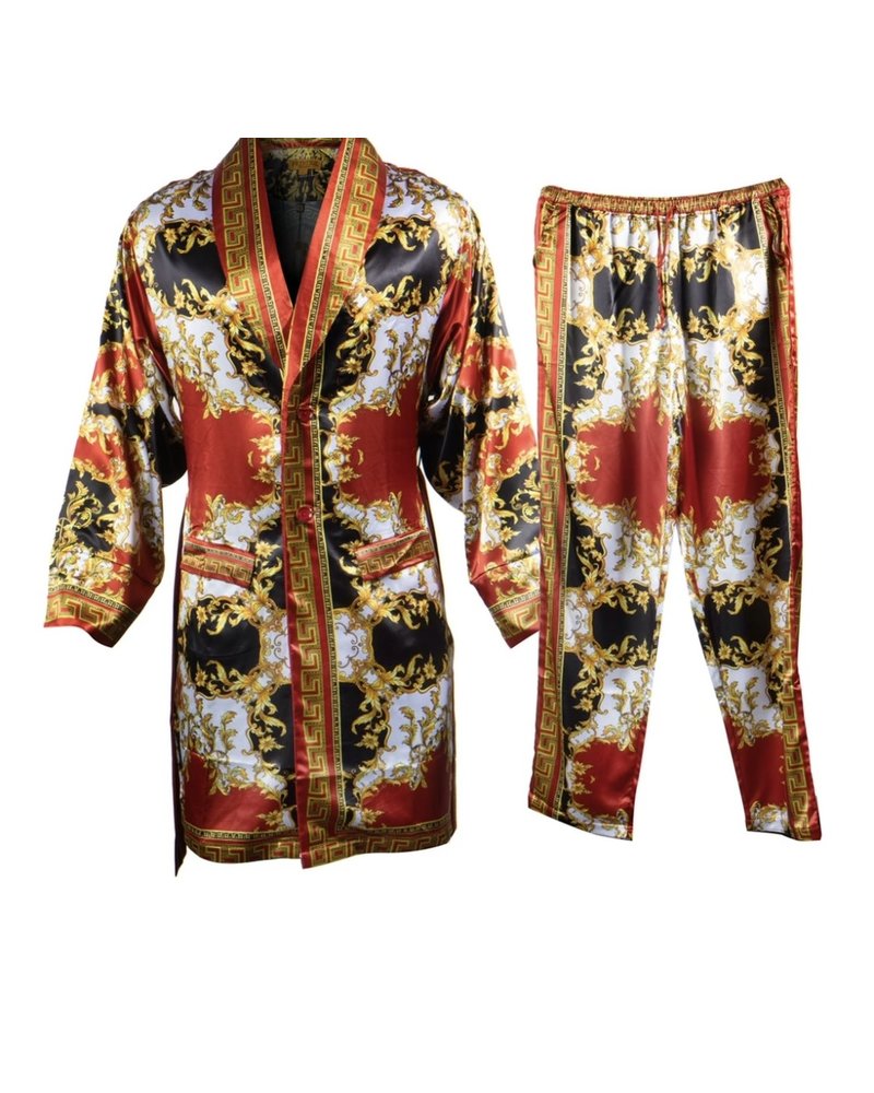 Prestige Satin Print Robe Set