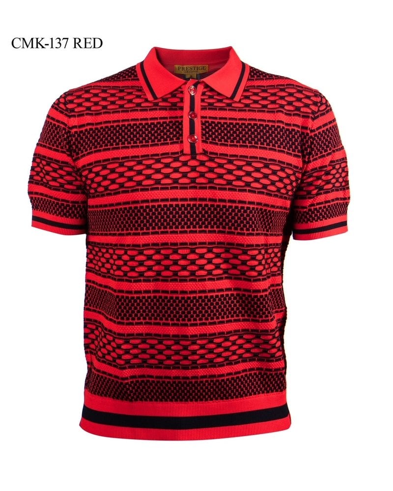 Prestige S/S Polo Ribbed Textured Knit