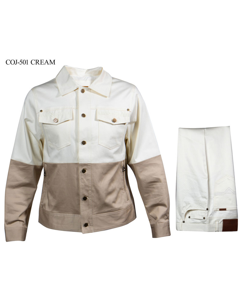 Prestige Denim Style 2Tone Jacket Set