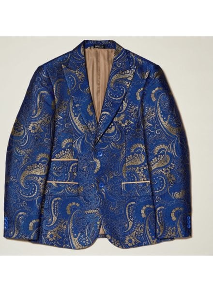Inserch Peak Lapel Paisley Metallic Blazer