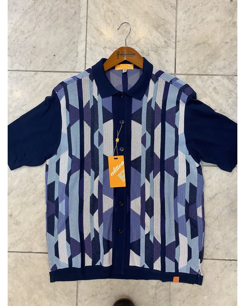 Silversilk S/S Geometric Knit Shirt (3117)