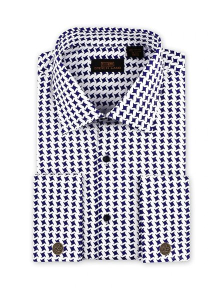 Steven Land Star Pattern Cotton Shirt