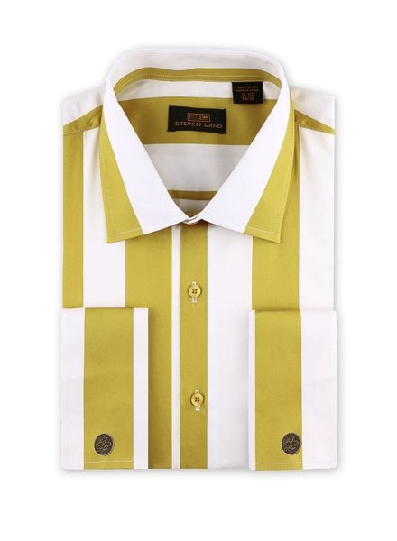 Steven Land Bold Stripe Cotton Shirt