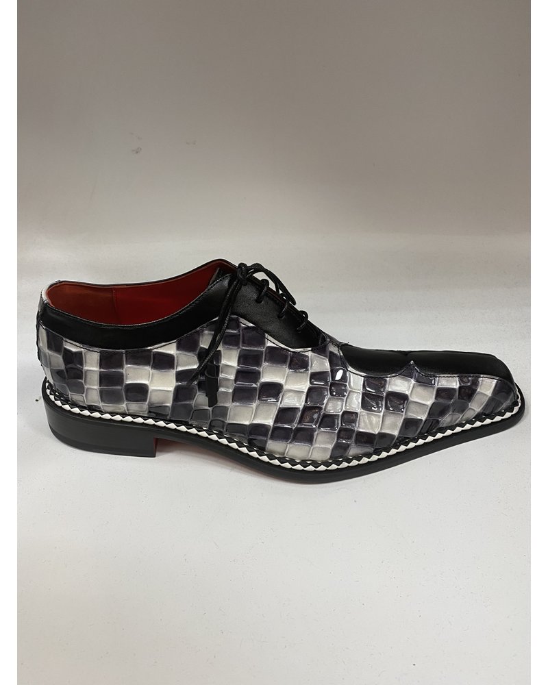 Emilio Franco Mosaic Croc Leather Shoe
