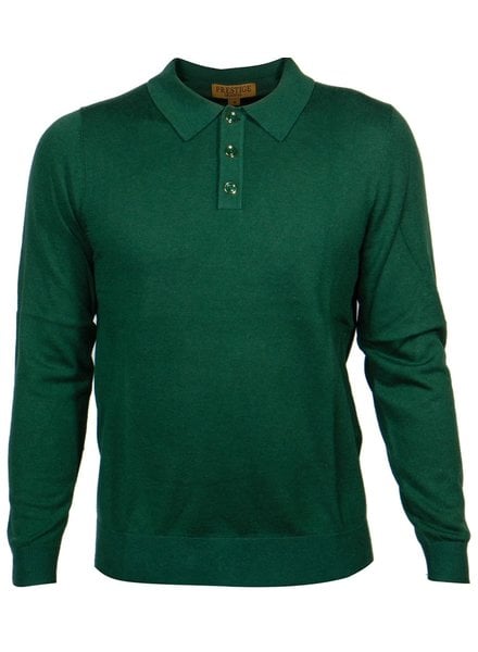 Prestige Prestige L/S 3B Polo Knit Shirt (Solid)