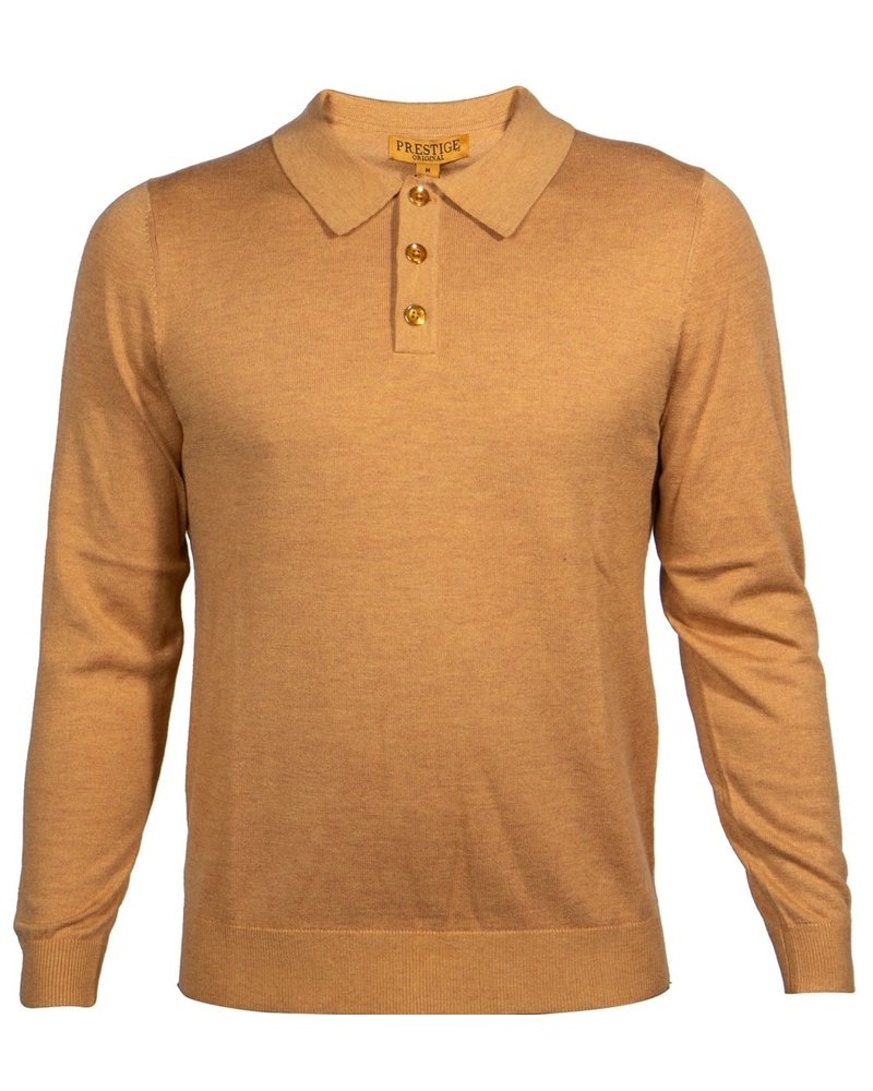 Prestige Prestige L/S 3B Polo Knit Shirt (Solid)