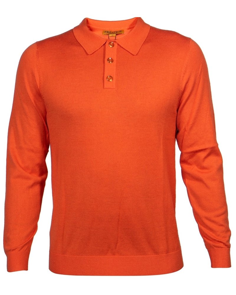 Prestige Prestige L/S 3B Polo Knit Shirt (Solid)