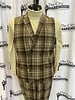 Silversilk Wool Plaid Vest Set