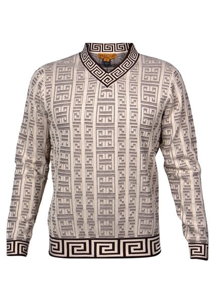 Prestige Prestige All Greek Key V-Neck Sweater