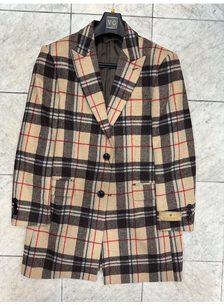 Veno Giovanni  Burburry Print Car Coat