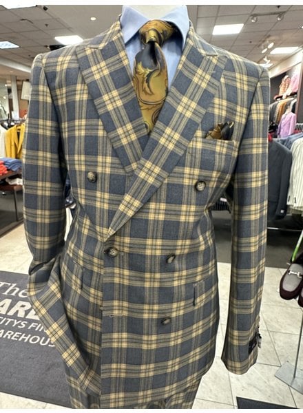 Vitali Vitali Double Breasted Plaid Suit