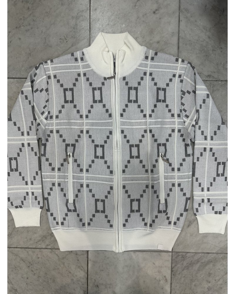 Silversilk Silversilk Full Zip High Collar Sweater (4202)