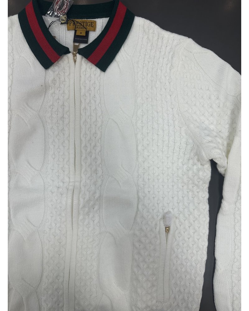 Prestige Prestige Full Zip Cable Web Sweater