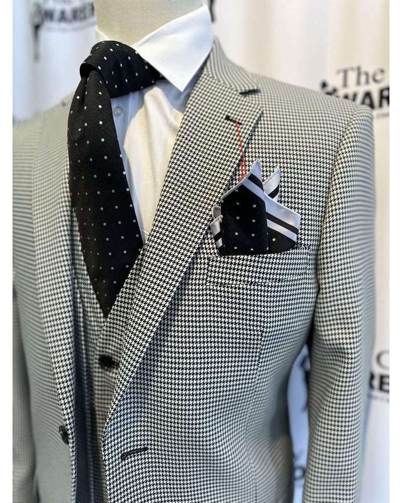 Mazari Mazari Houndsthooth Vested Suit