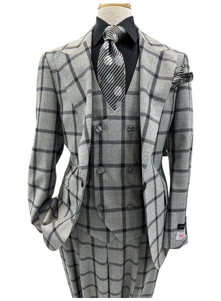 Tiglio Tiglio Window Paine Vested Suit (Orvietto)