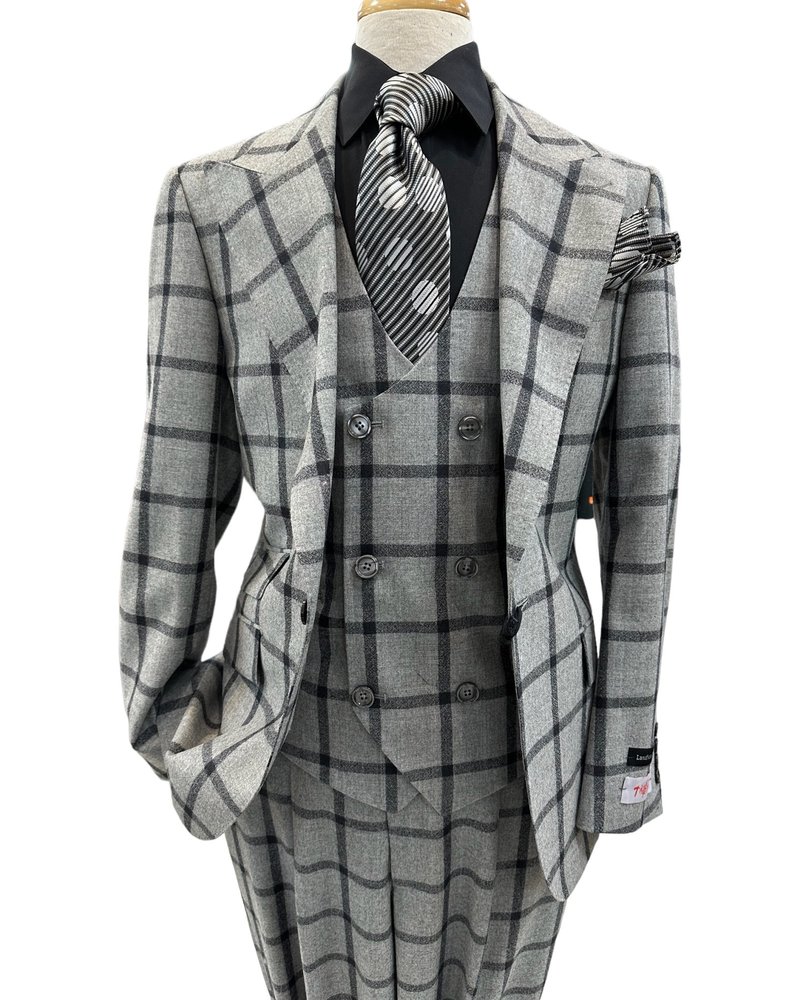 Tiglio Tiglio Window Paine Vested Suit (Orvietto)