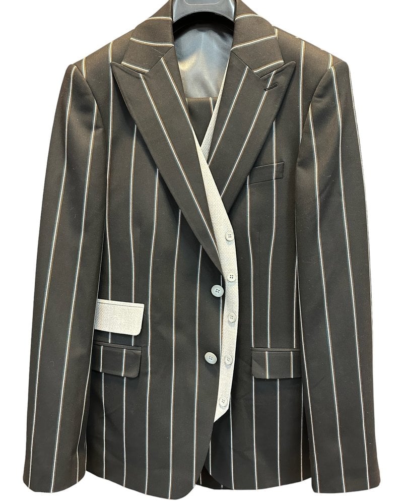 TCW TCW Tri Tone Pinstripe Suit W/Solid Vest