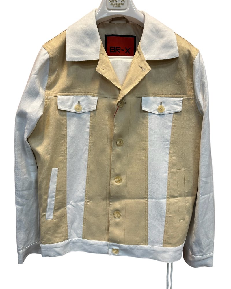 Cigar Cigar Two Tone Trucker Jacket Linen Set