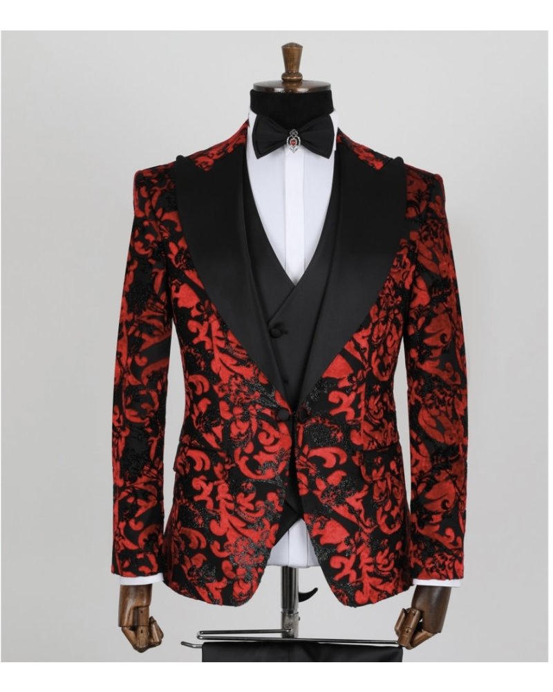 Edgers Peak Lapel Velvet Slim Fit Tuxedo