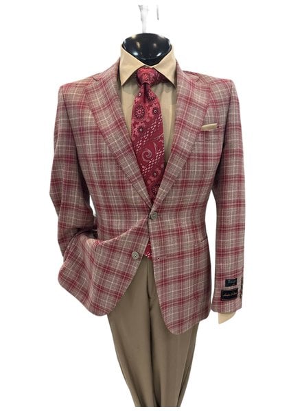 Tiglio Tiglio Two Button Plaid Sportcoat