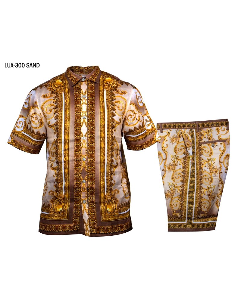 Prestige Prestige S/S Printed Linen Short Set