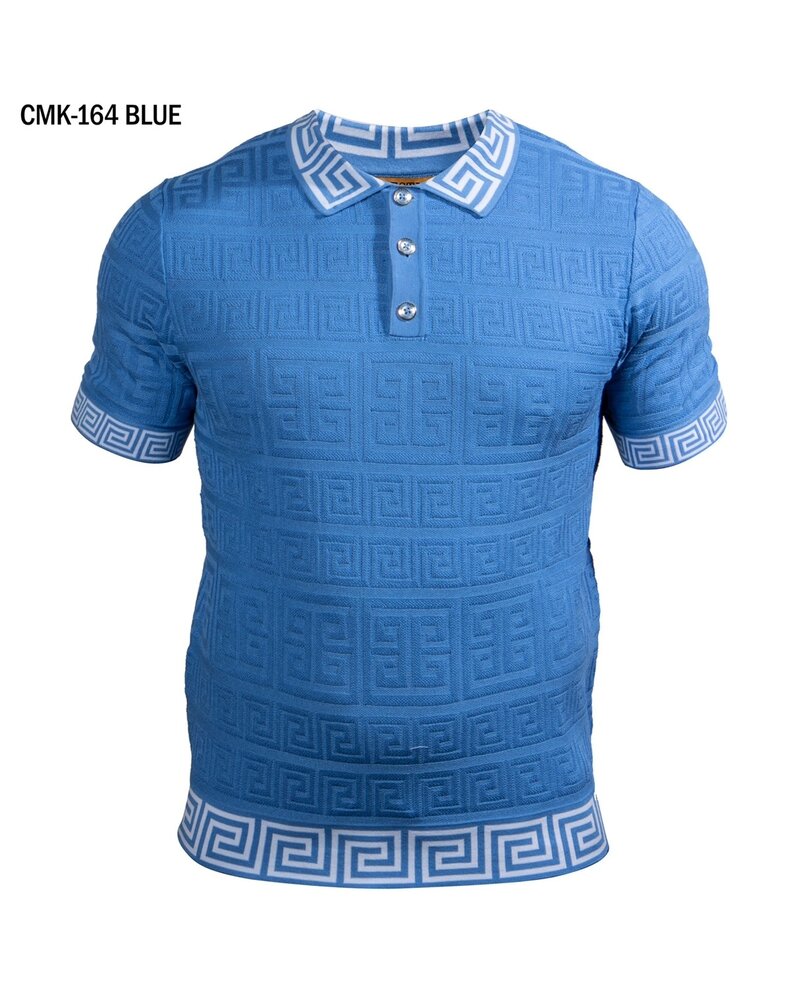 Prestige Prestige S/S Greek Texture Polo Knit