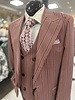 Tiglio Tiglio Tri Tone Stripe Vested Suit (Orvietto)