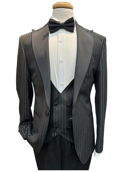 Tony Zeen Pinstripe Foil Slim Fit Tuxedo