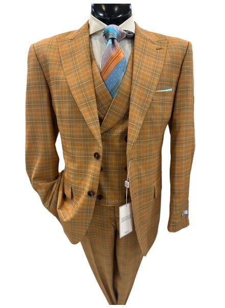 Vinci Vinci Vested Plaid Suit