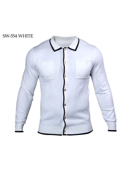 Prestige Prestige L/S Button Down Tip Sweater