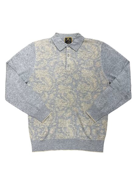 Cigar Cigar L/S Paisley Polo Knit