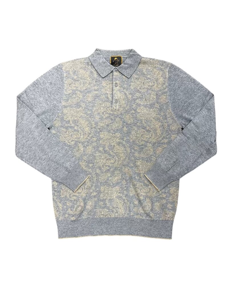 Cigar Cigar L/S Paisley Polo Knit