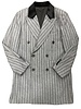 Cigar Cigar Double Breasted Pinstripe Carcoat